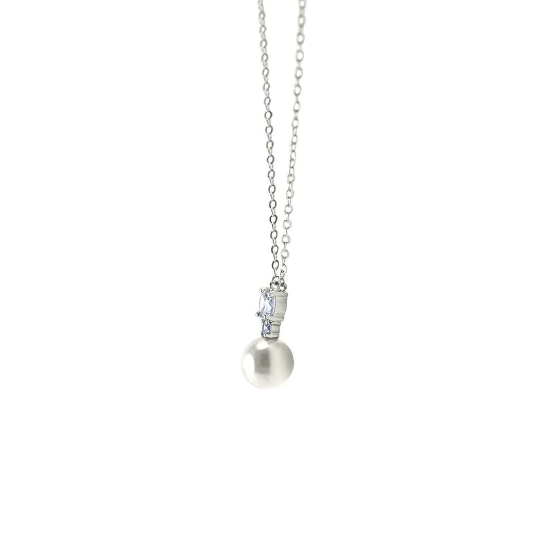 Birgit CZ Pearl Drop Pendant Set