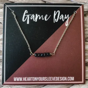Black & Garnet Necklace