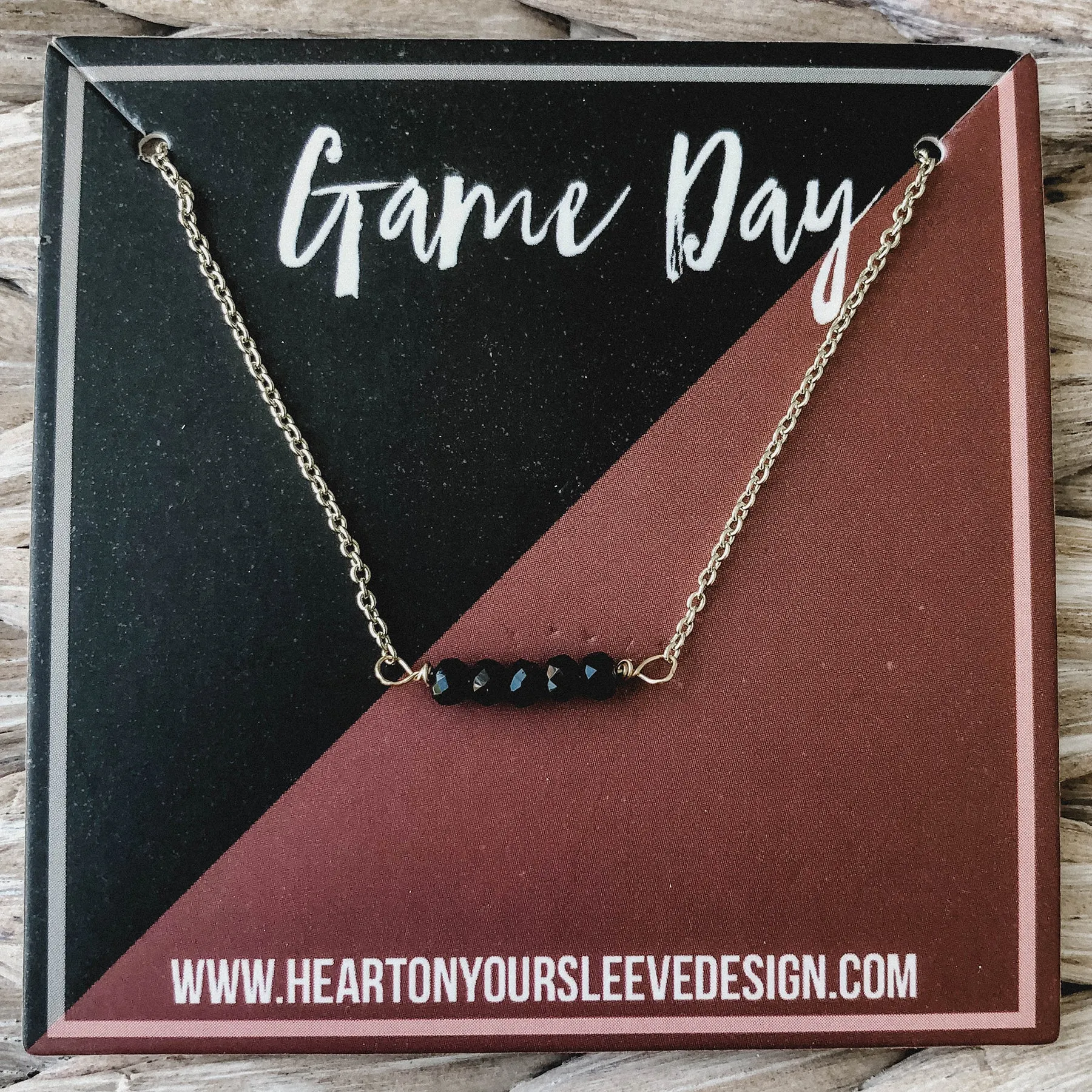 Black & Garnet Necklace