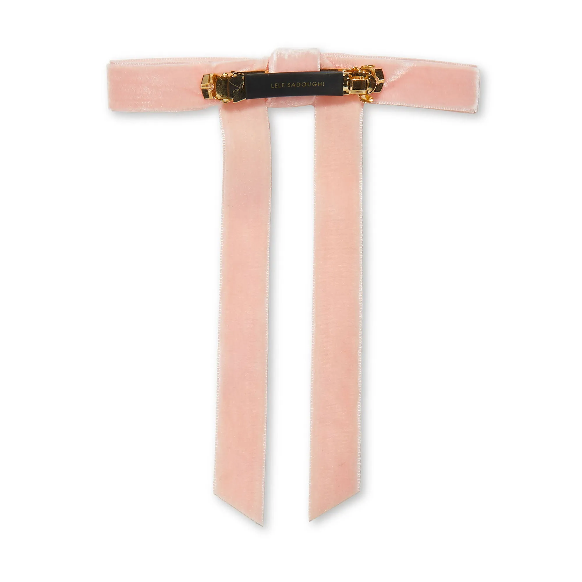 BLUSH BARDOT BOW BARRETTE