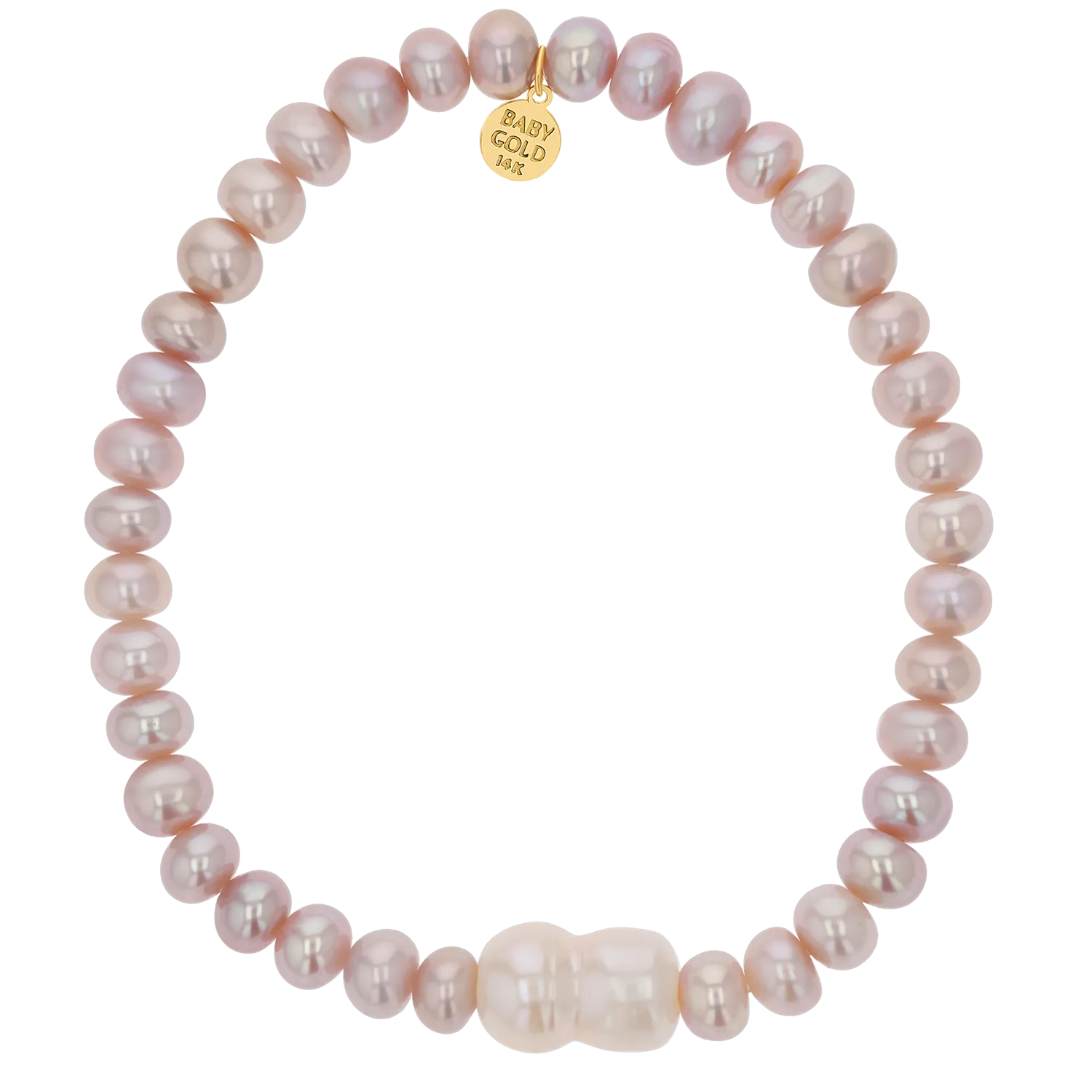 Blush Pearl Stretch Bead Bracelet