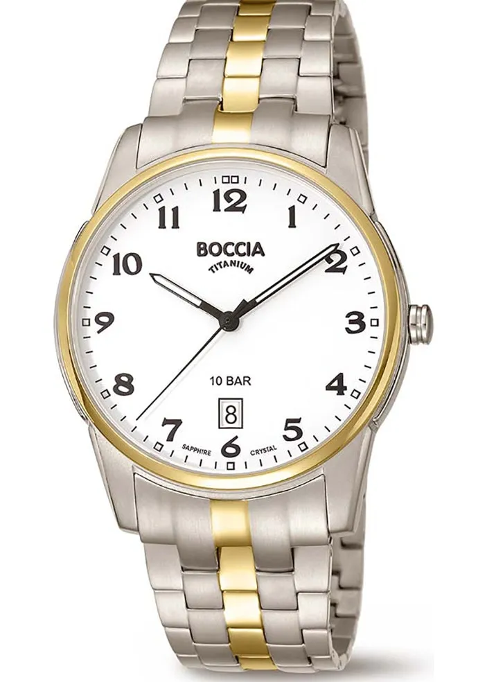 BOCCIA GENTS TITANIUM BI-TONE BRACELET 3632-03A