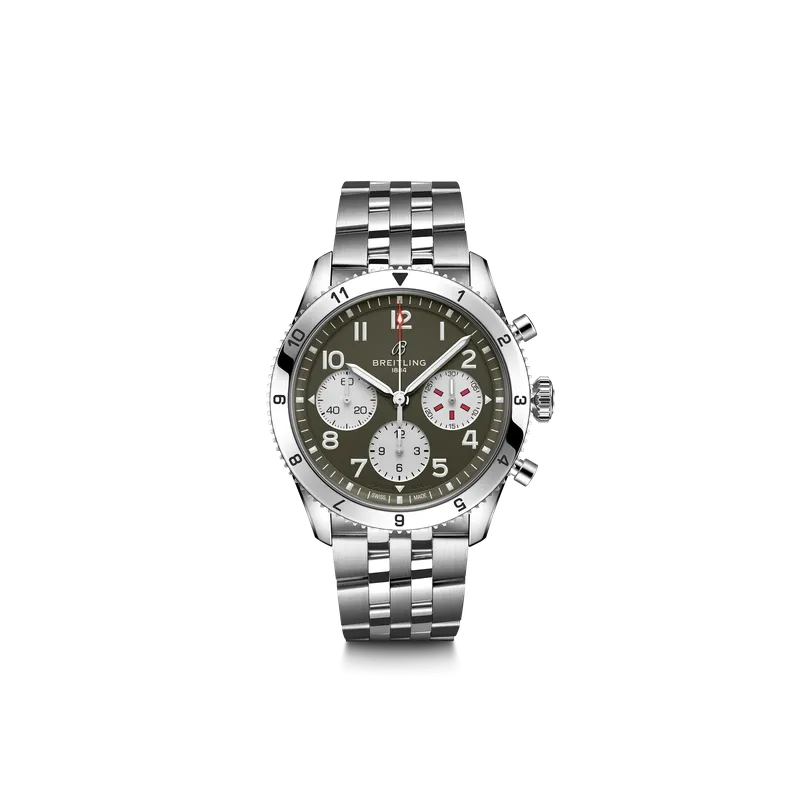 Breitling Classic AVI Chronograph 42 Curtiss Warhawk - Green Dial