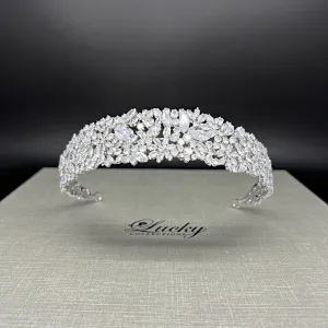 Bridal Headband, Quinceanera Headband, Swarovski Crystal Headpiece for Bride
