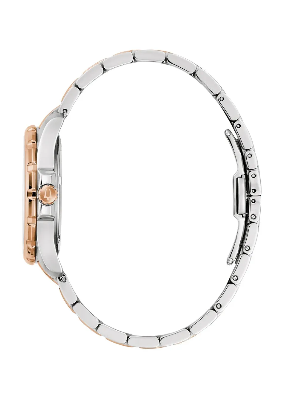 BULOVA LADIES MARINE STAR DIAMOND SET PEARL DIAL TWO-TONE 98P228