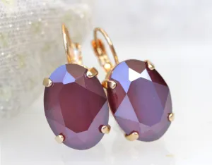 BURGUNDY GENTLE EARRINGS