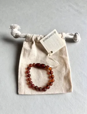 CanyonLeaf - Kids: Raw Cognac Amber Anklet or Bracelet