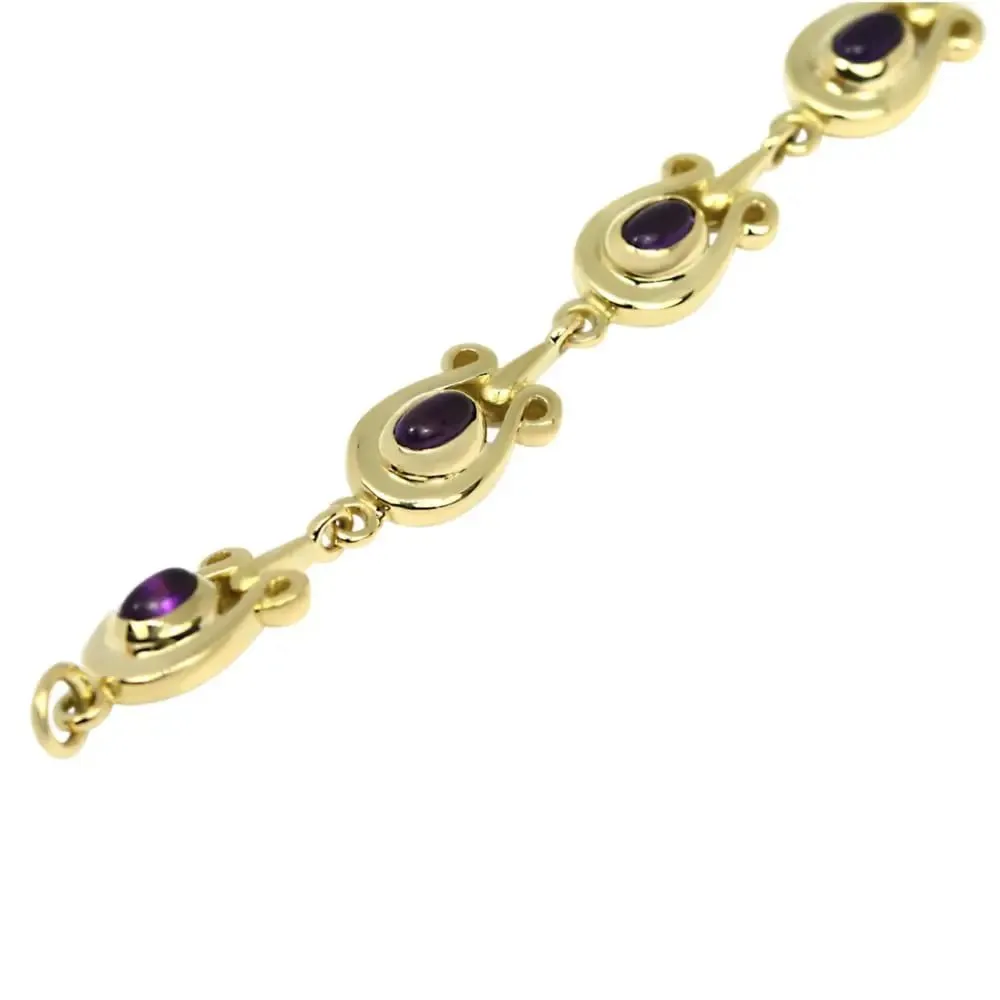 Catherine Best 18ct Yellow Gold Amethyst Bracelet
