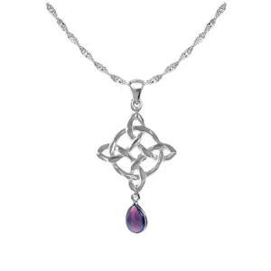 Celtic Necklace Amethyst Teardrop