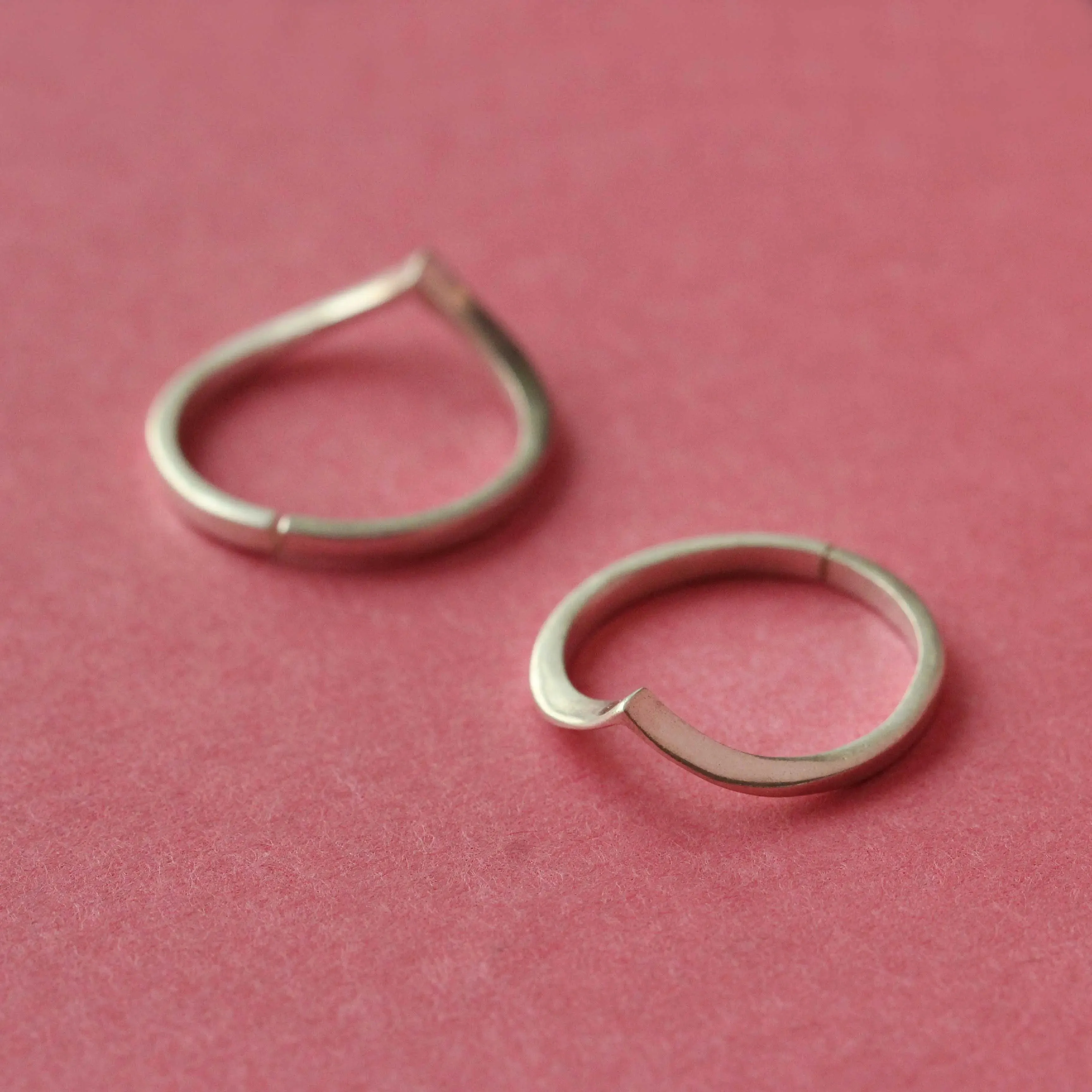 Chevron 925 Sterling Silver Toe Ring (Pair)