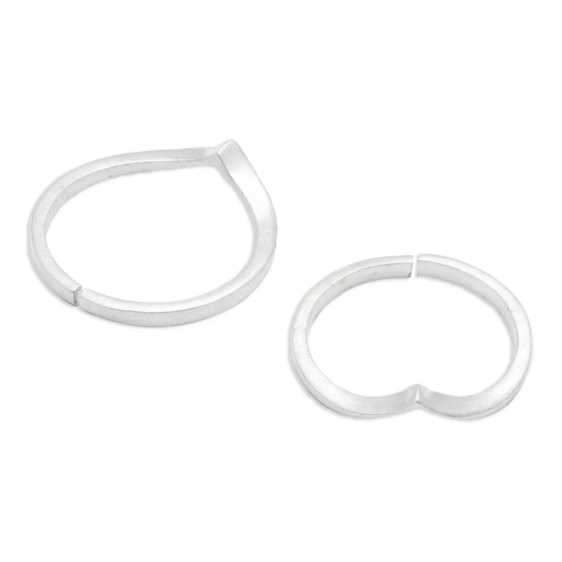 Chevron 925 Sterling Silver Toe Ring (Pair)