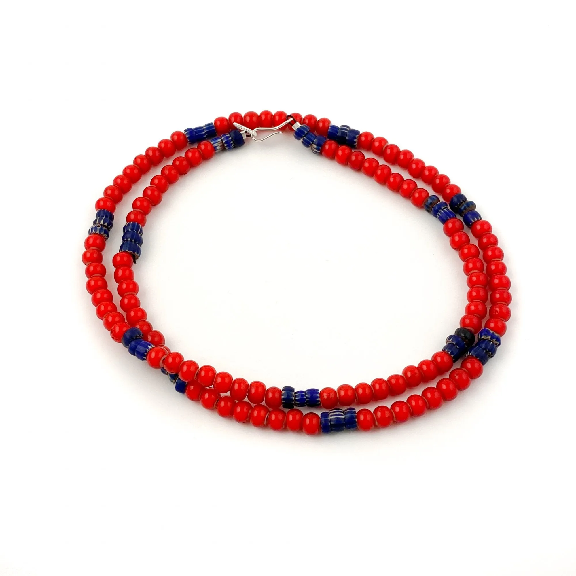 Chevron White Heart Necklace