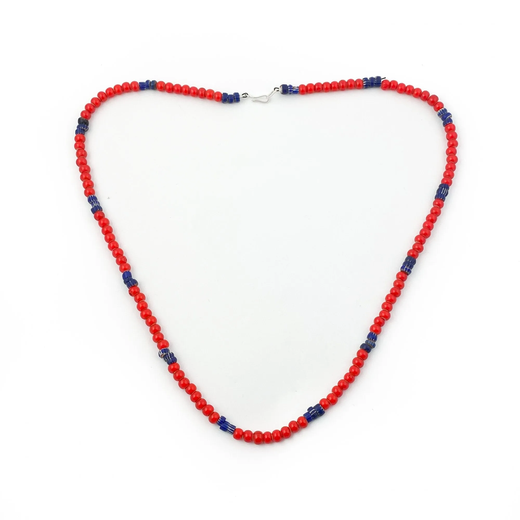 Chevron White Heart Necklace
