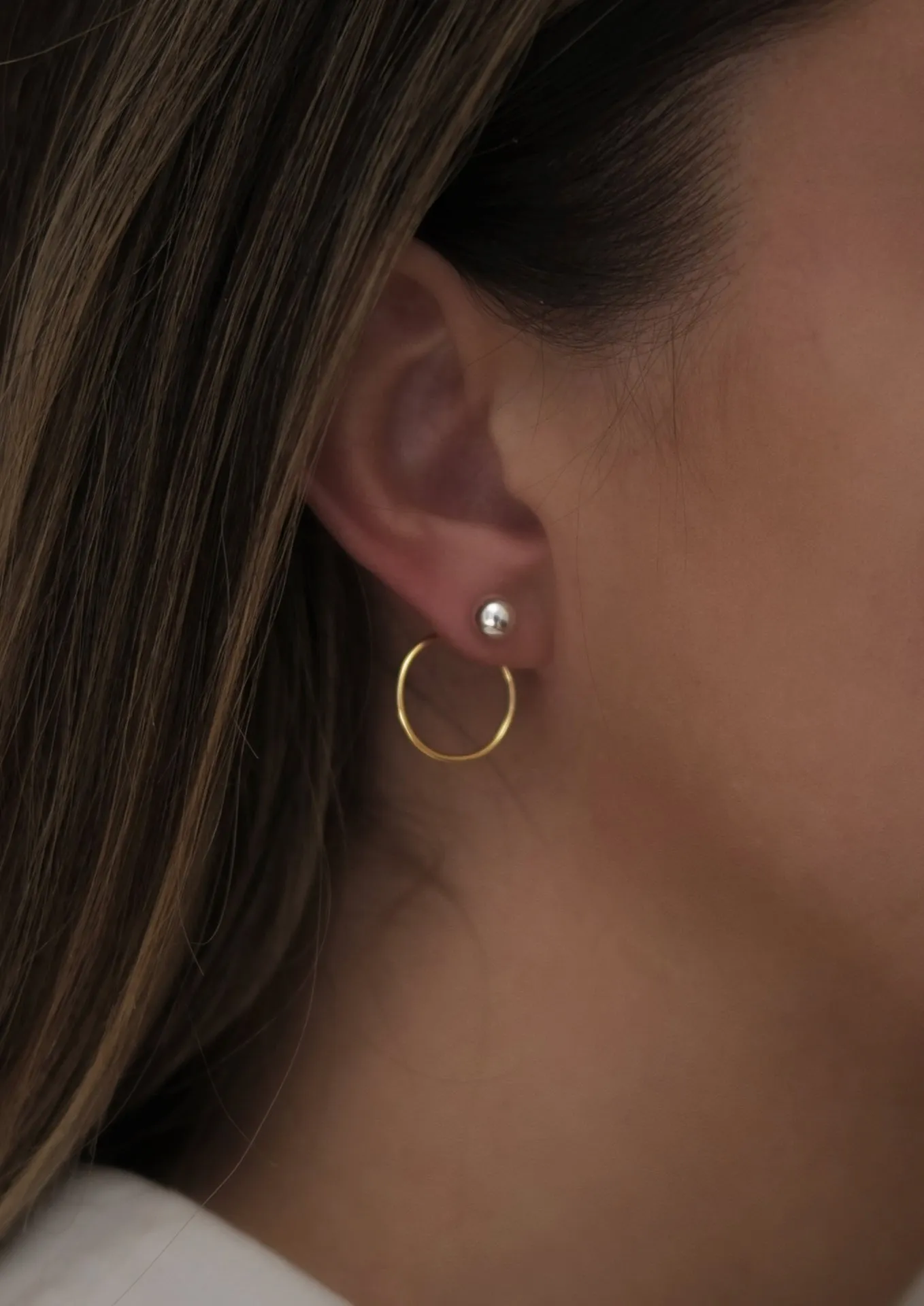 Chord Earrings Mix Pair With Silver Bubble