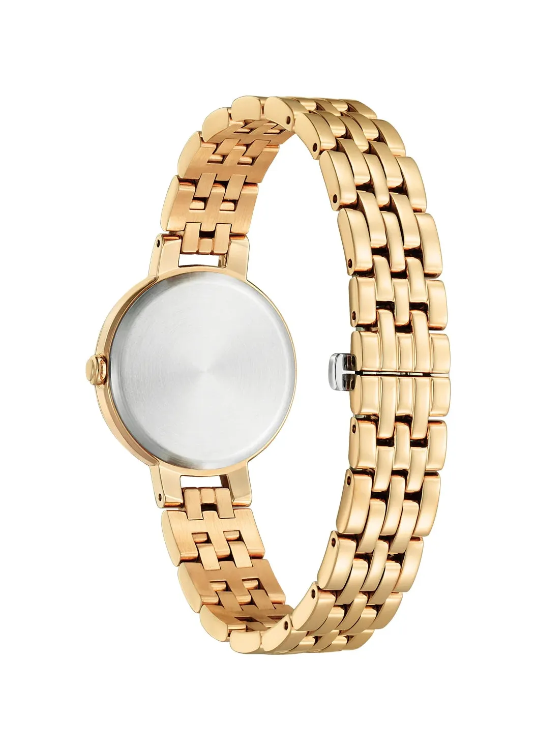 CITIZEN LADIES ECO-DRIVE GREEN DIAL ROSE GOLD BRACELET EM0993-82Z