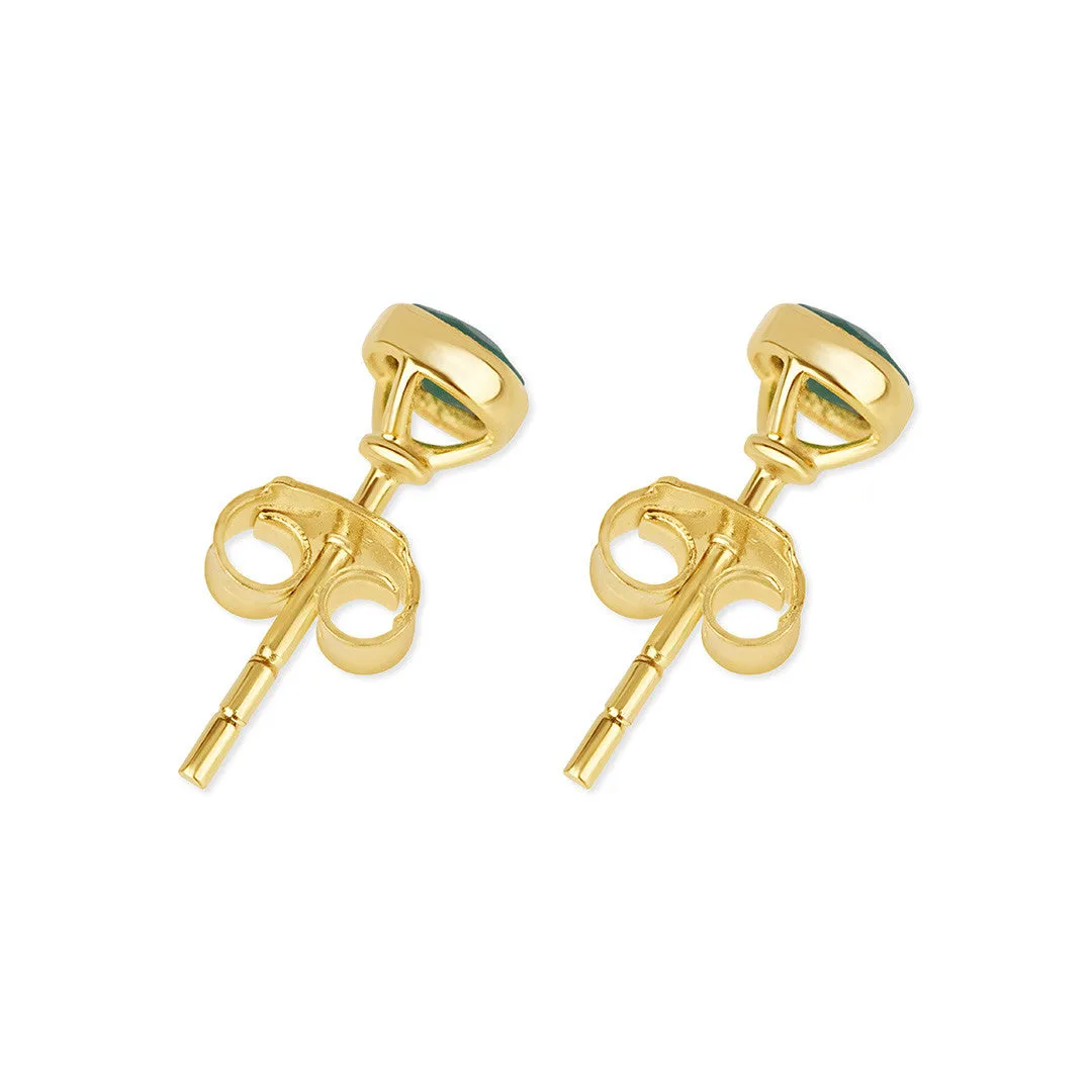 Citrine Mini Stud Earrings | Gold - November
