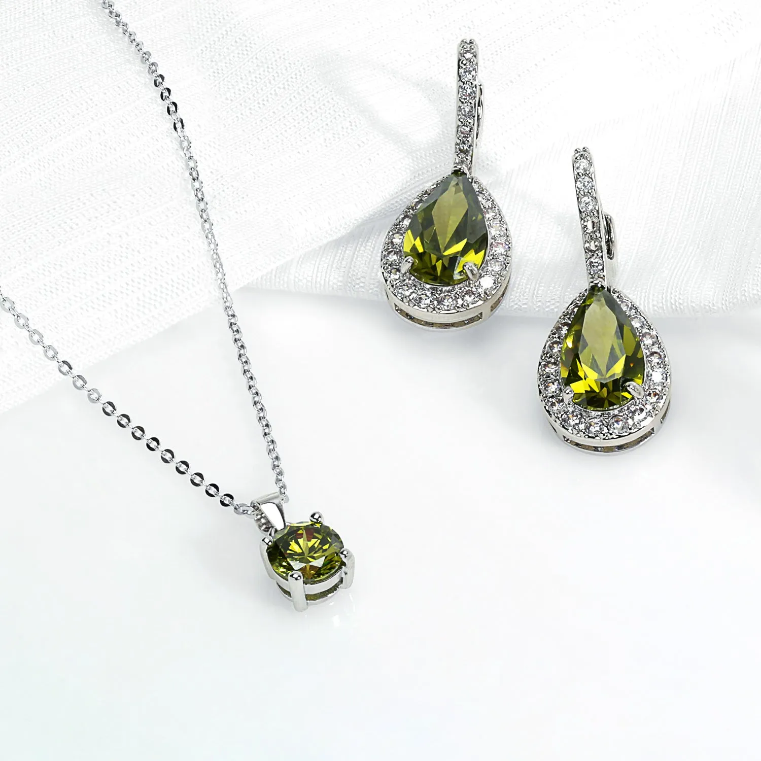 Classic 1CT AAA CZ  Solitaire Round Pendant Necklace Birthstone Colors