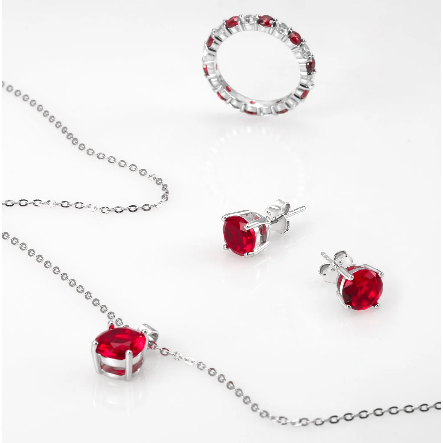Classic 1CT AAA CZ  Solitaire Round Pendant Necklace Birthstone Colors