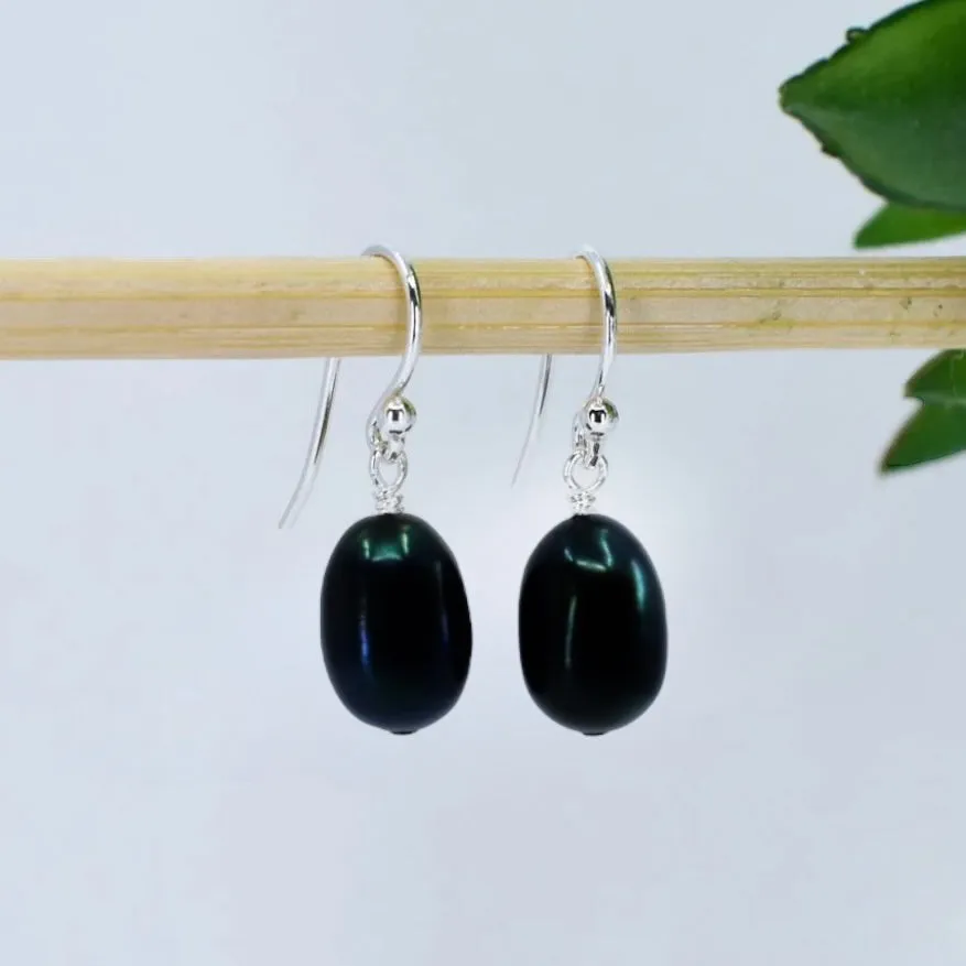 Classic Freshwater Pearl Earrings, Rich Colors, SALE