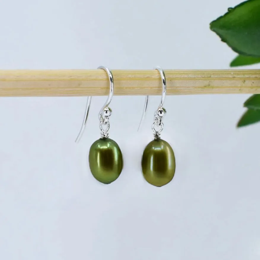 Classic Freshwater Pearl Earrings, Rich Colors, SALE