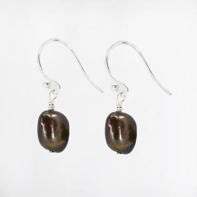 Classic Freshwater Pearl Earrings, Rich Colors, SALE