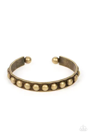 Clear as STUD - Brass Bracelet - Paparazzi Accessories