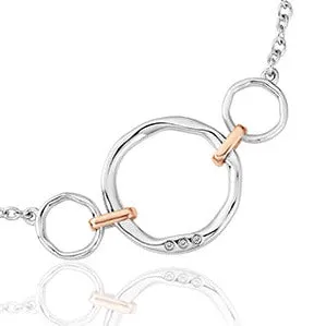 Clogau Ripples Triple Circle White Topaz Bracelet - 3SRPP0204