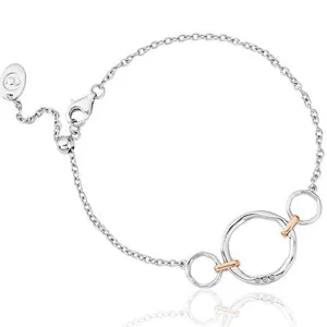 Clogau Ripples Triple Circle White Topaz Bracelet - 3SRPP0204