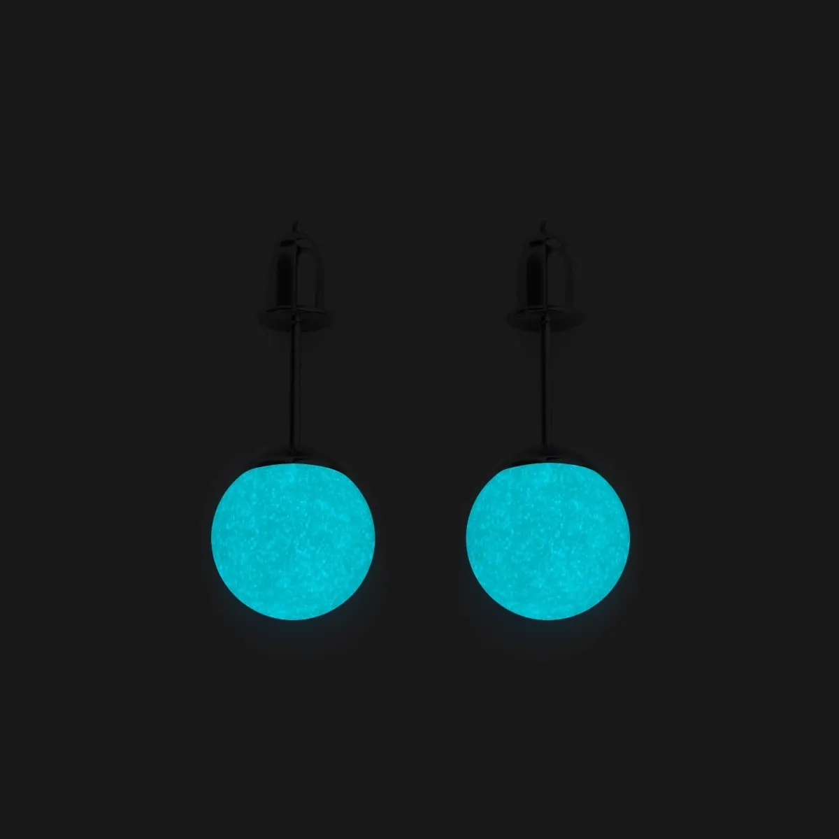 Coral | .925 Sterling Silver | Lumos Ceramic Stud Earrings