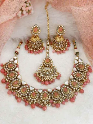 Coral Jinisha Necklace Set
