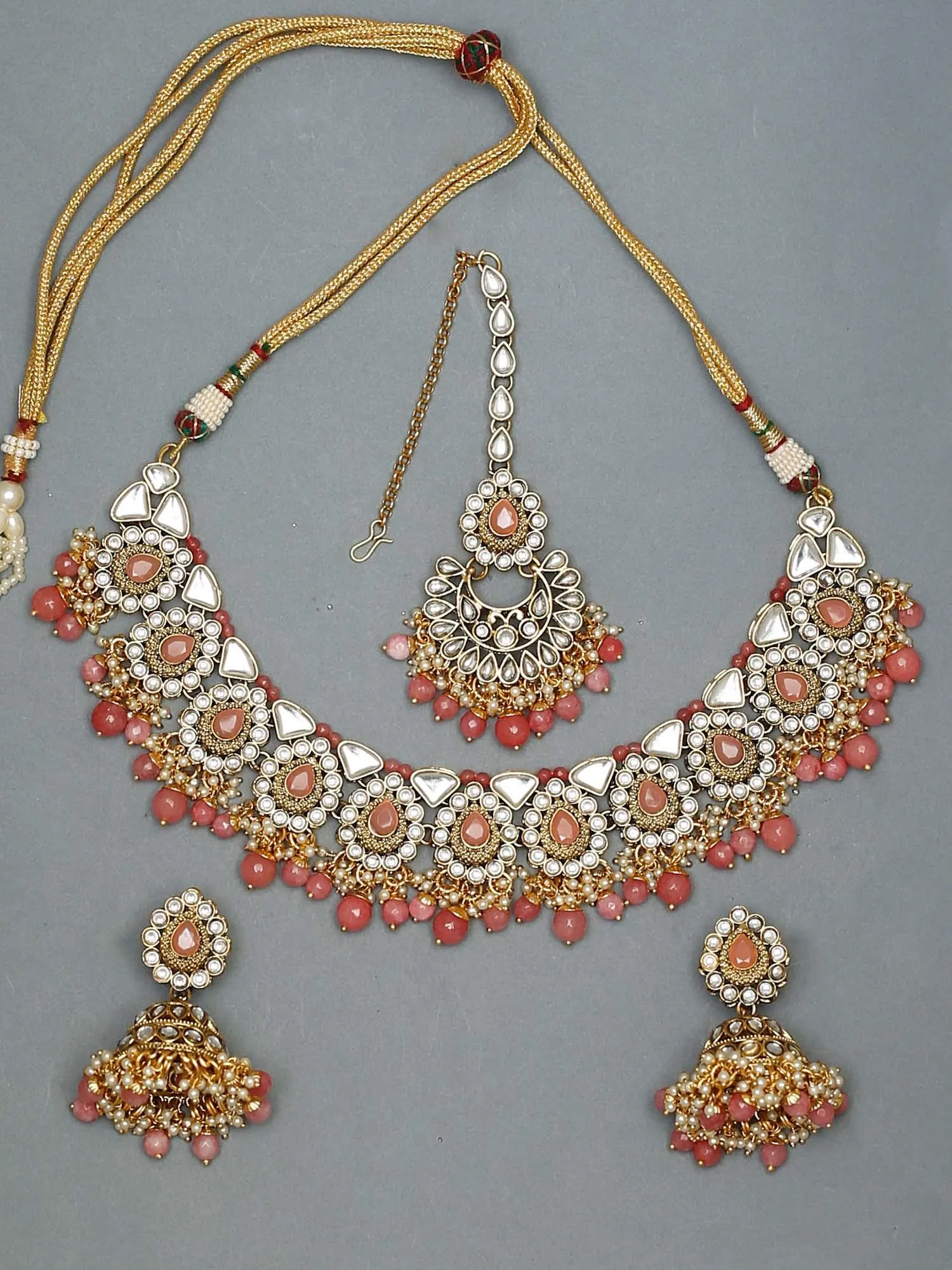 Coral Jinisha Necklace Set
