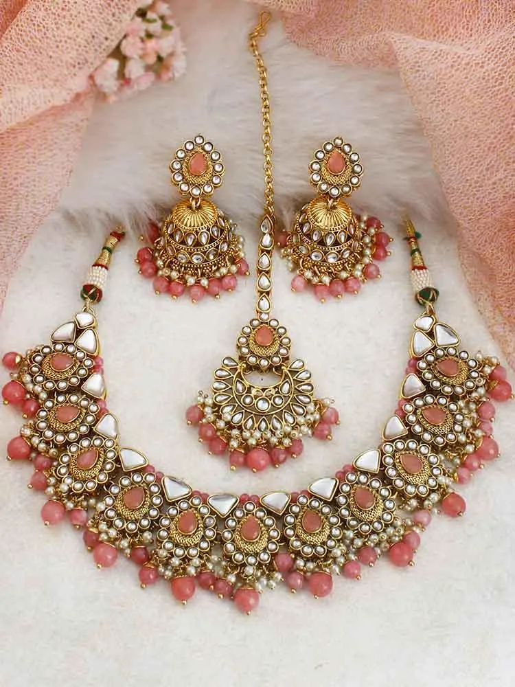Coral Jinisha Necklace Set