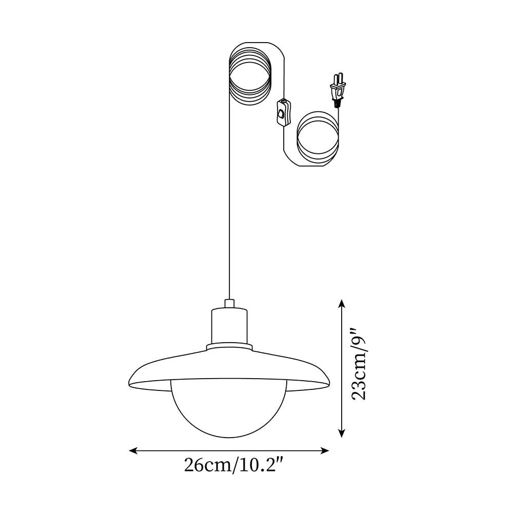 Corpin Plug In Pendant Lamp