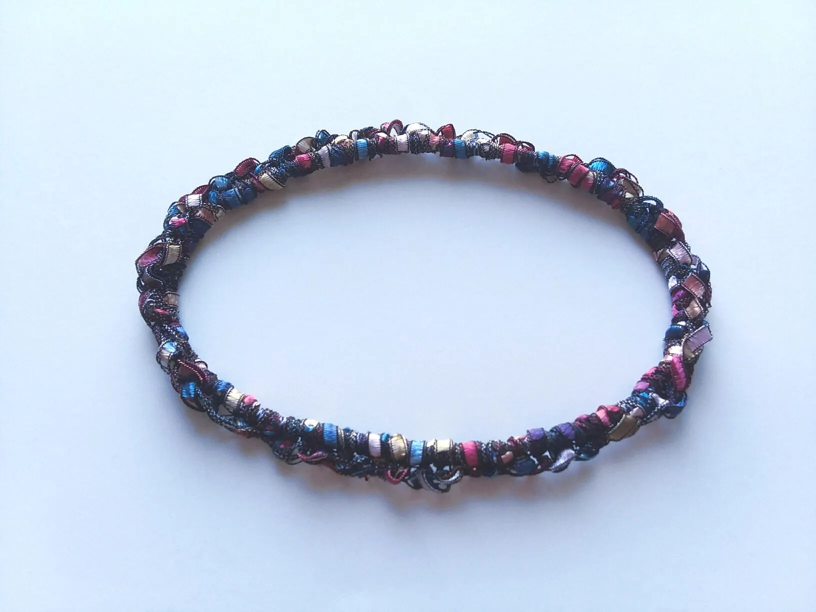 Crocheted Trellis Yarn Stretchy Headband - 17 Color Choices