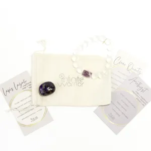 Crystals For Migraine Relief | Amethyst   Clear Quartz   Lapis Lazuli Crystal Kit
