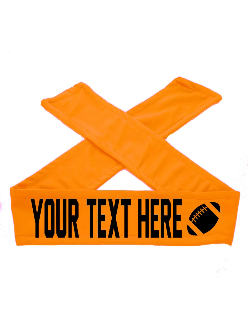 Custom Personalized FOOTBALL TIE Headband - Non Sparkle Letters!