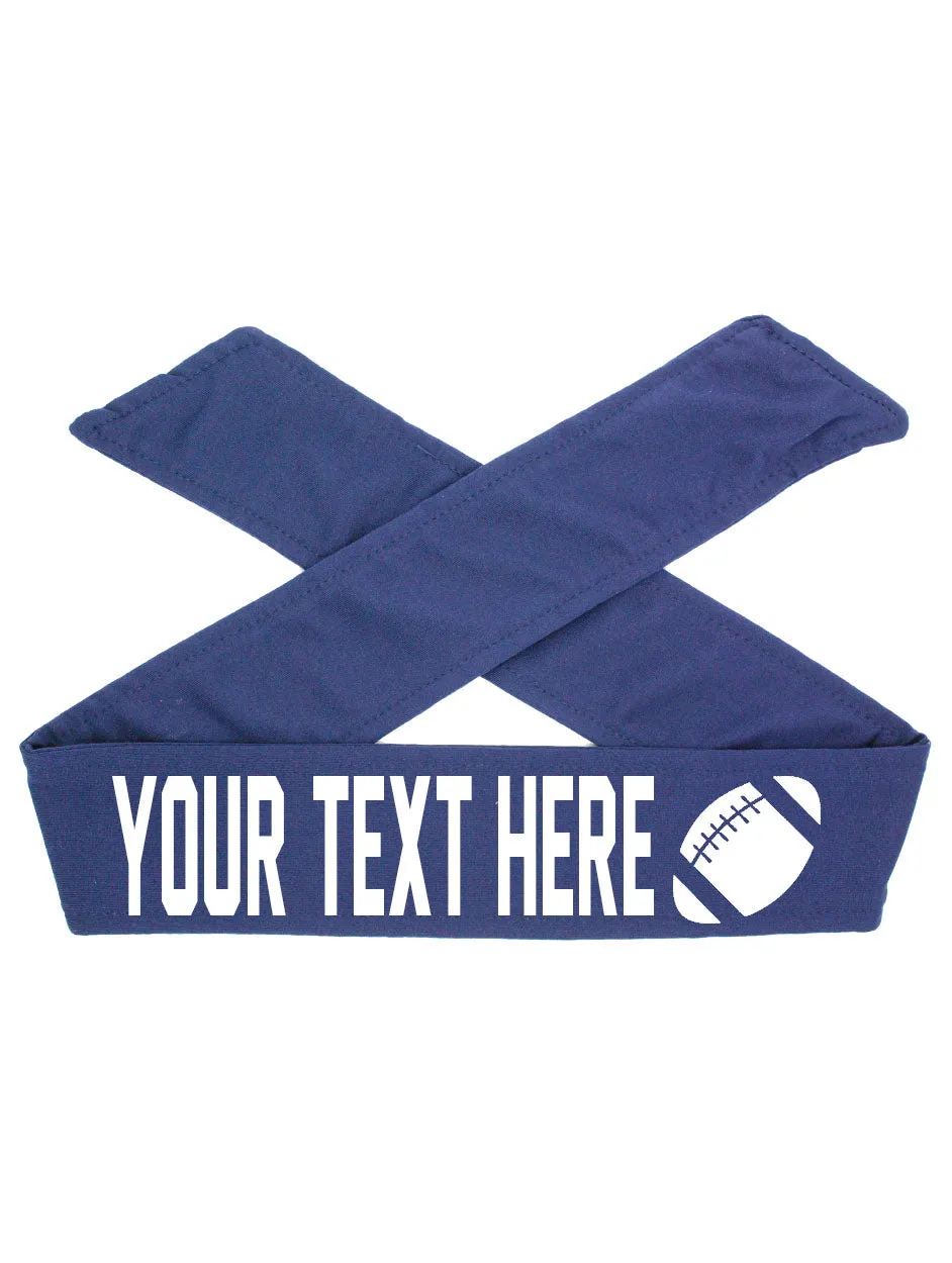 Custom Personalized FOOTBALL TIE Headband - Non Sparkle Letters!