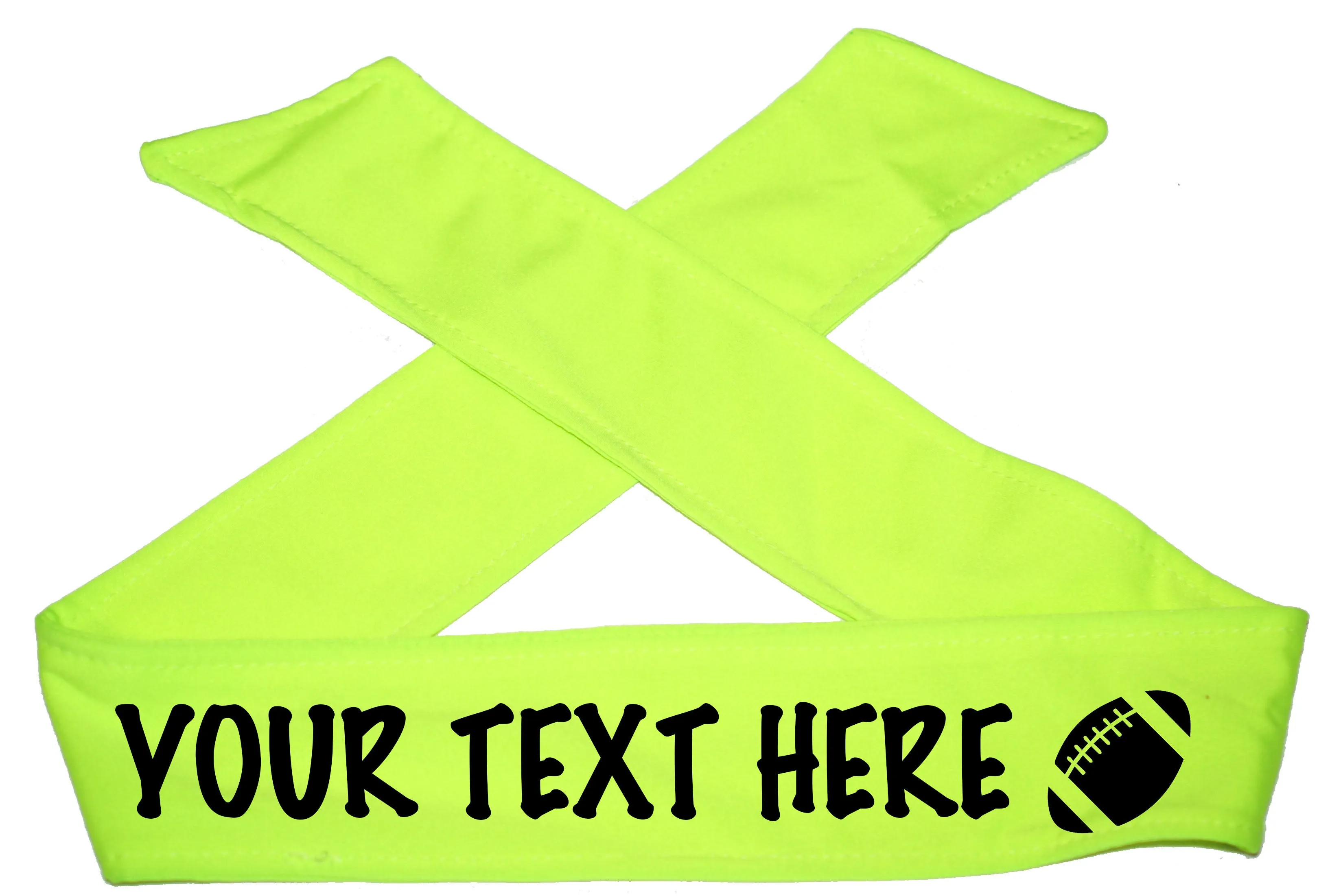 Custom Personalized FOOTBALL TIE Headband - Non Sparkle Letters!