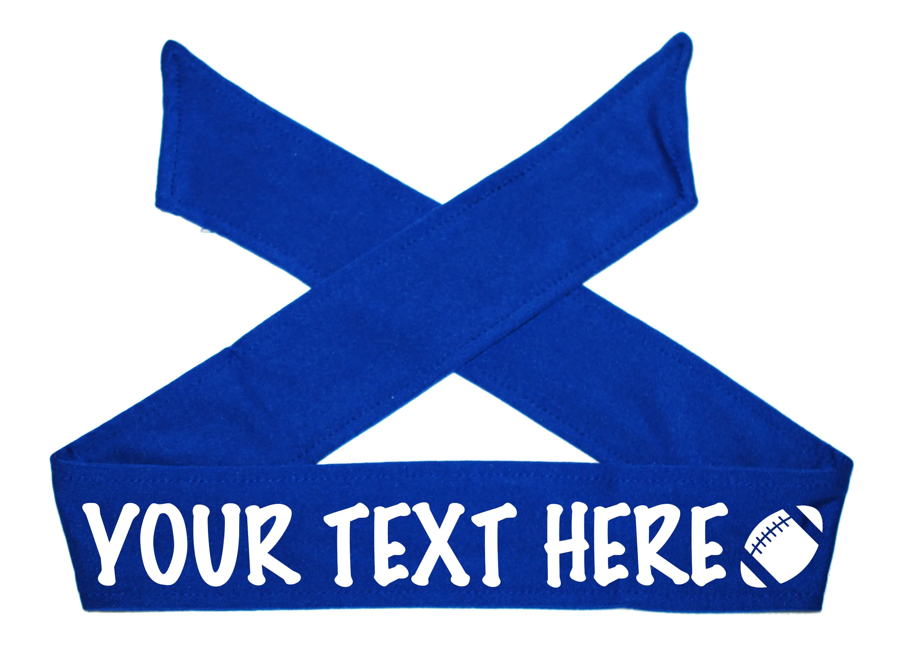 Custom Personalized FOOTBALL TIE Headband - Non Sparkle Letters!