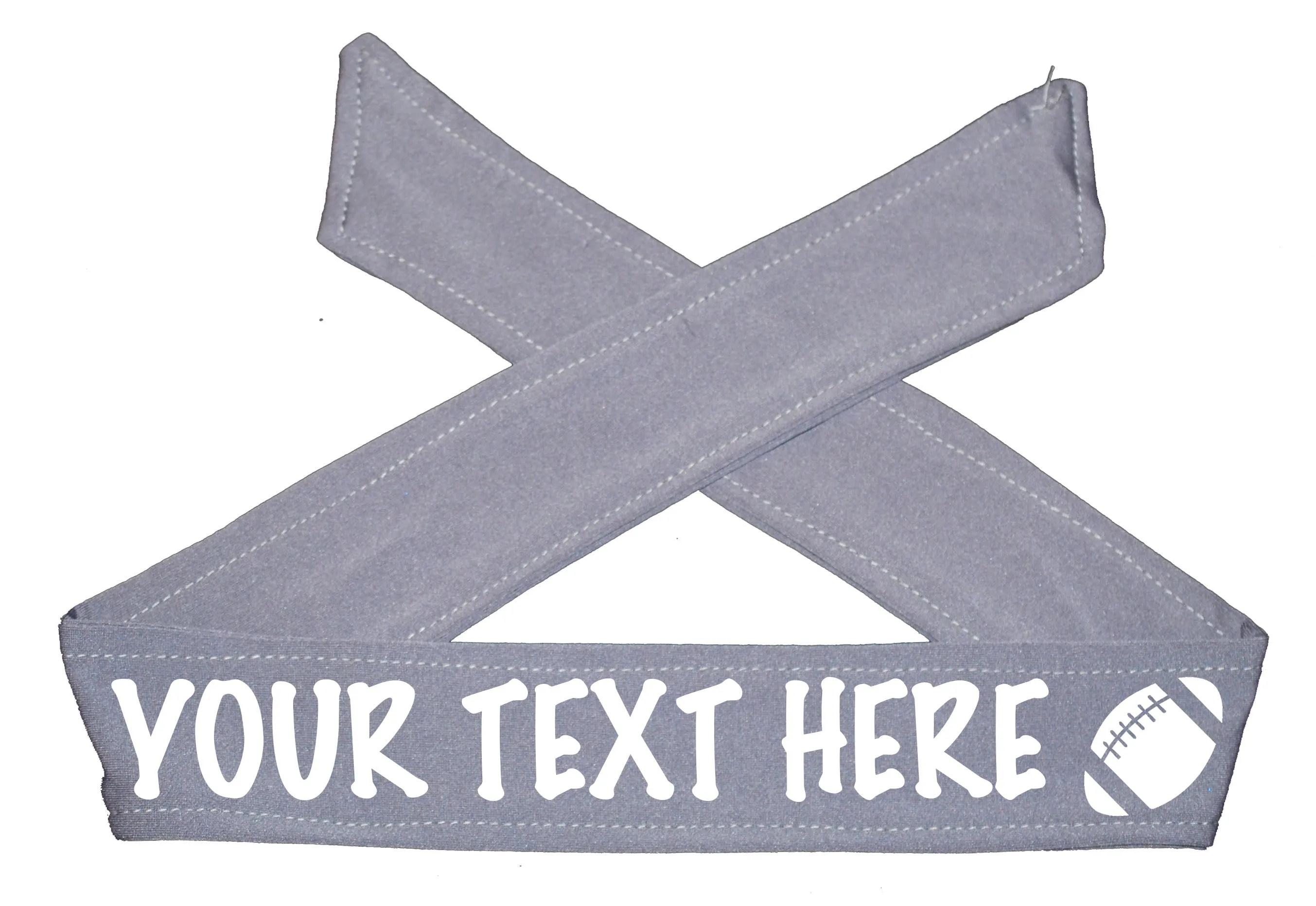 Custom Personalized FOOTBALL TIE Headband - Non Sparkle Letters!