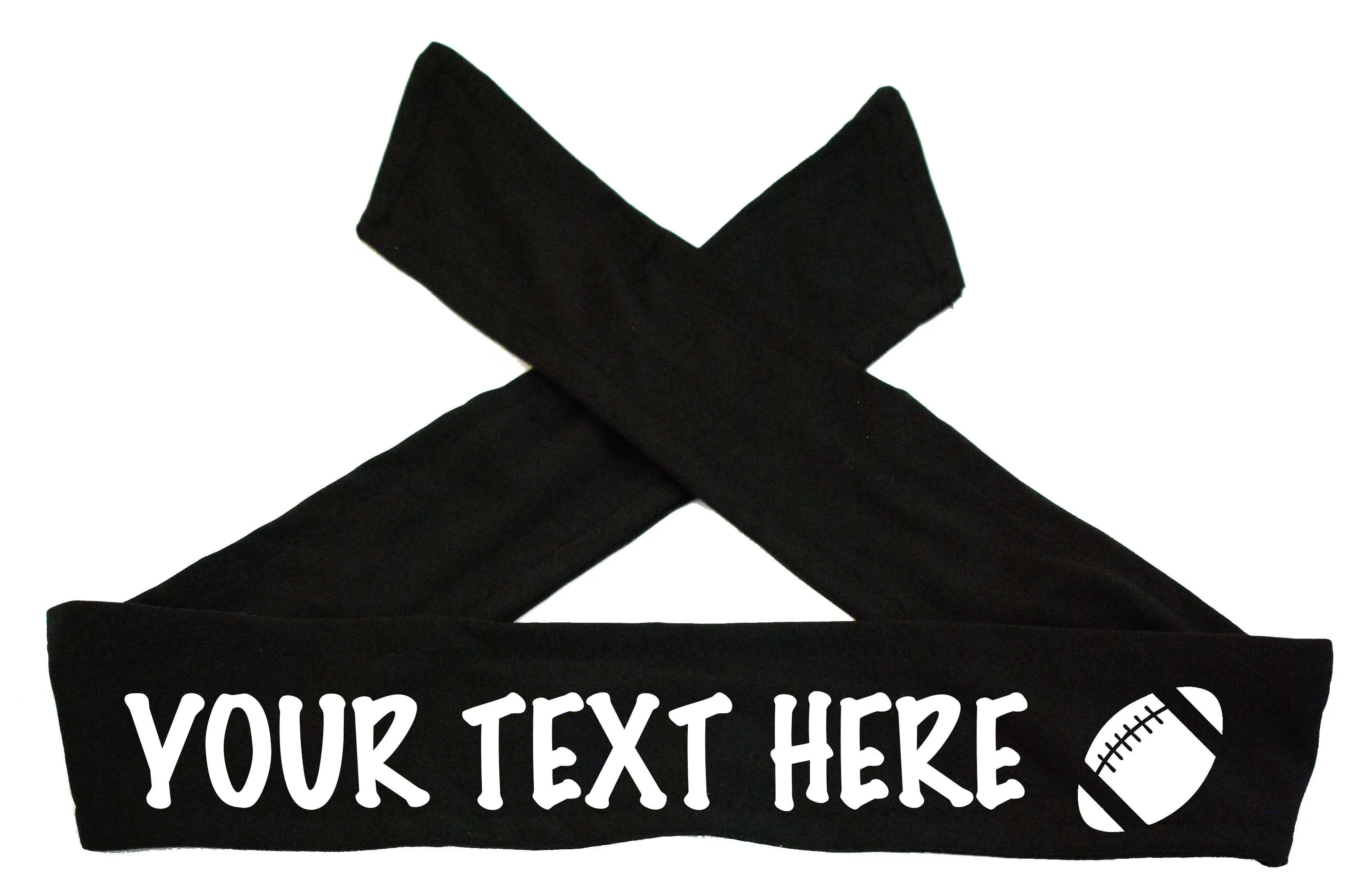 Custom Personalized FOOTBALL TIE Headband - Non Sparkle Letters!