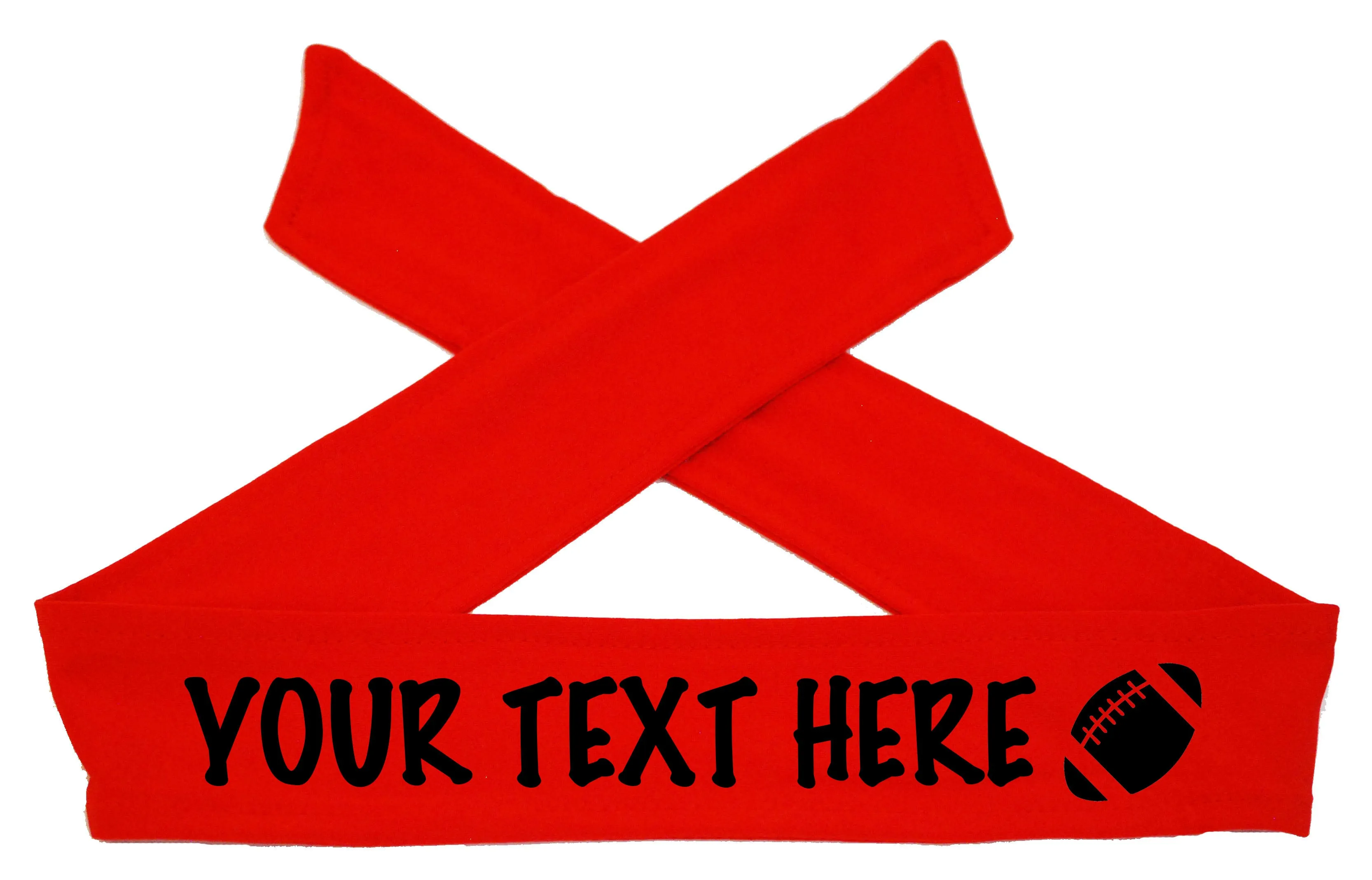 Custom Personalized FOOTBALL TIE Headband - Non Sparkle Letters!