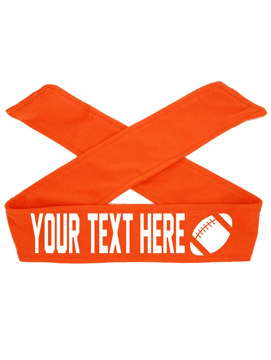 Custom Personalized FOOTBALL TIE Headband - Non Sparkle Letters!