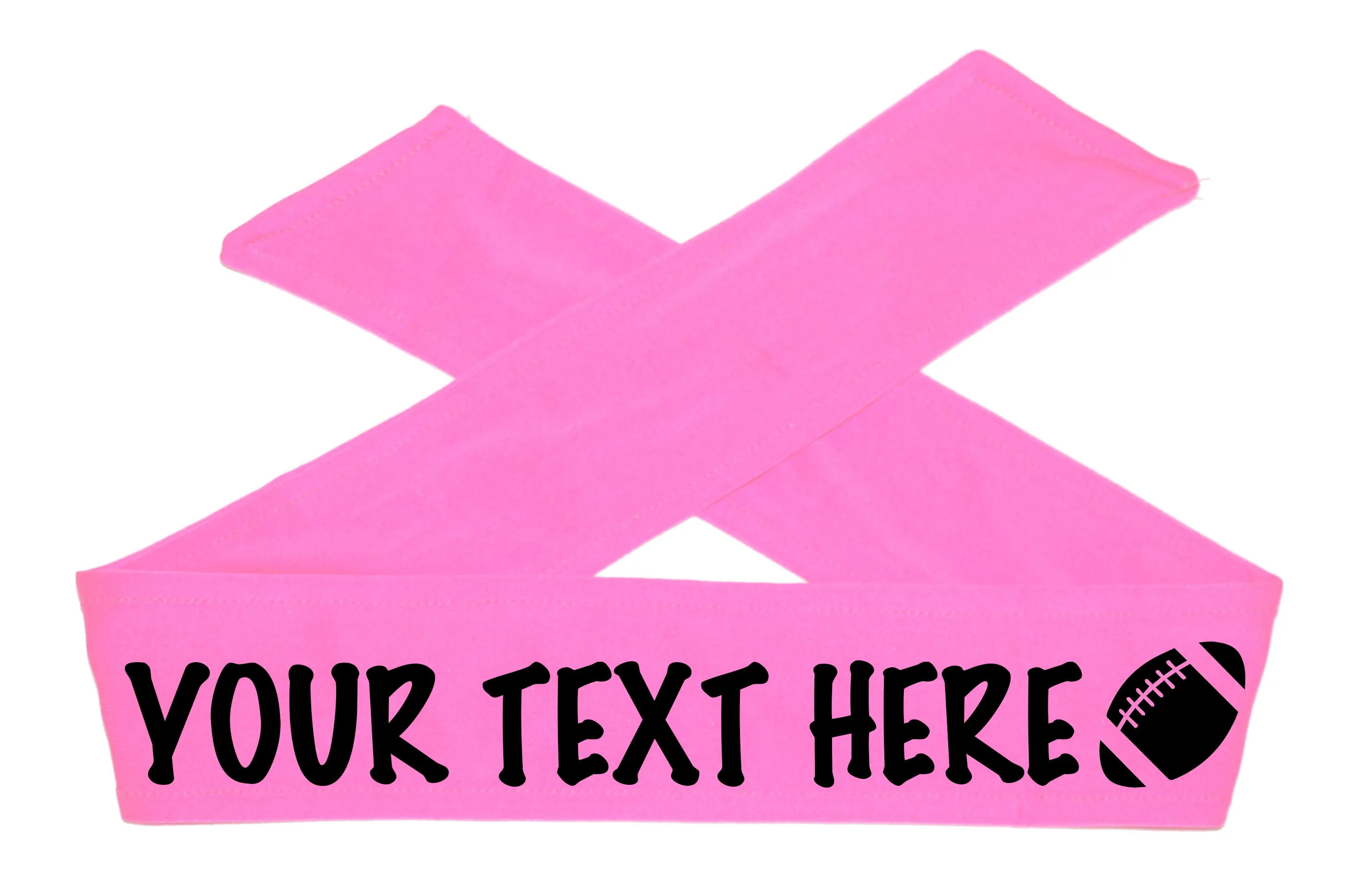 Custom Personalized FOOTBALL TIE Headband - Non Sparkle Letters!