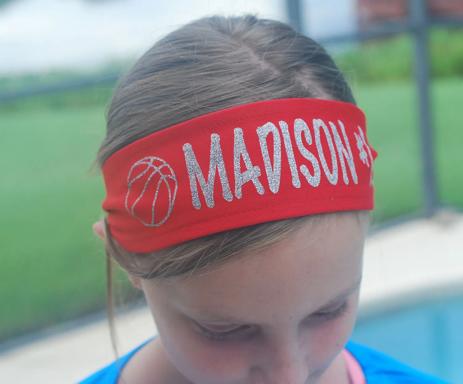 Custom Personalized PAW TIE Headband - Sparkle Letters!
