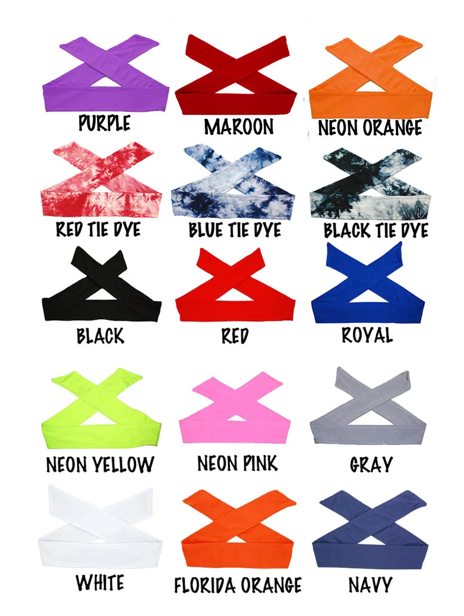 Custom Personalized PAW TIE Headband - Sparkle Letters!