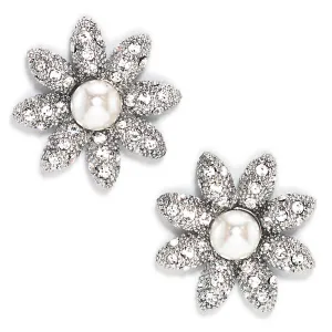 Daisy Crystal and Pearl Earring