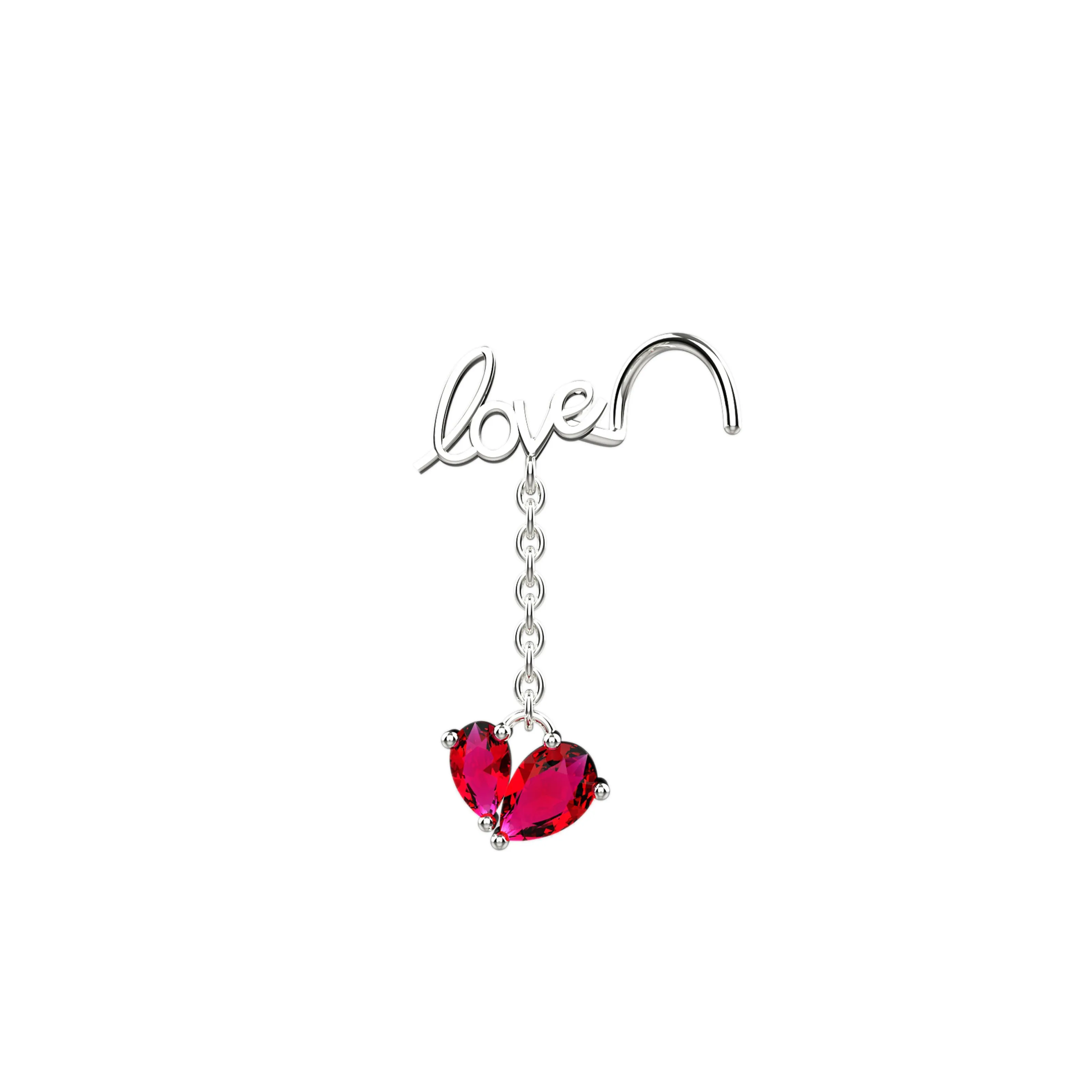 Dangling Nose Chain with Nose Piercing Stud – Unique Nose Jewelry