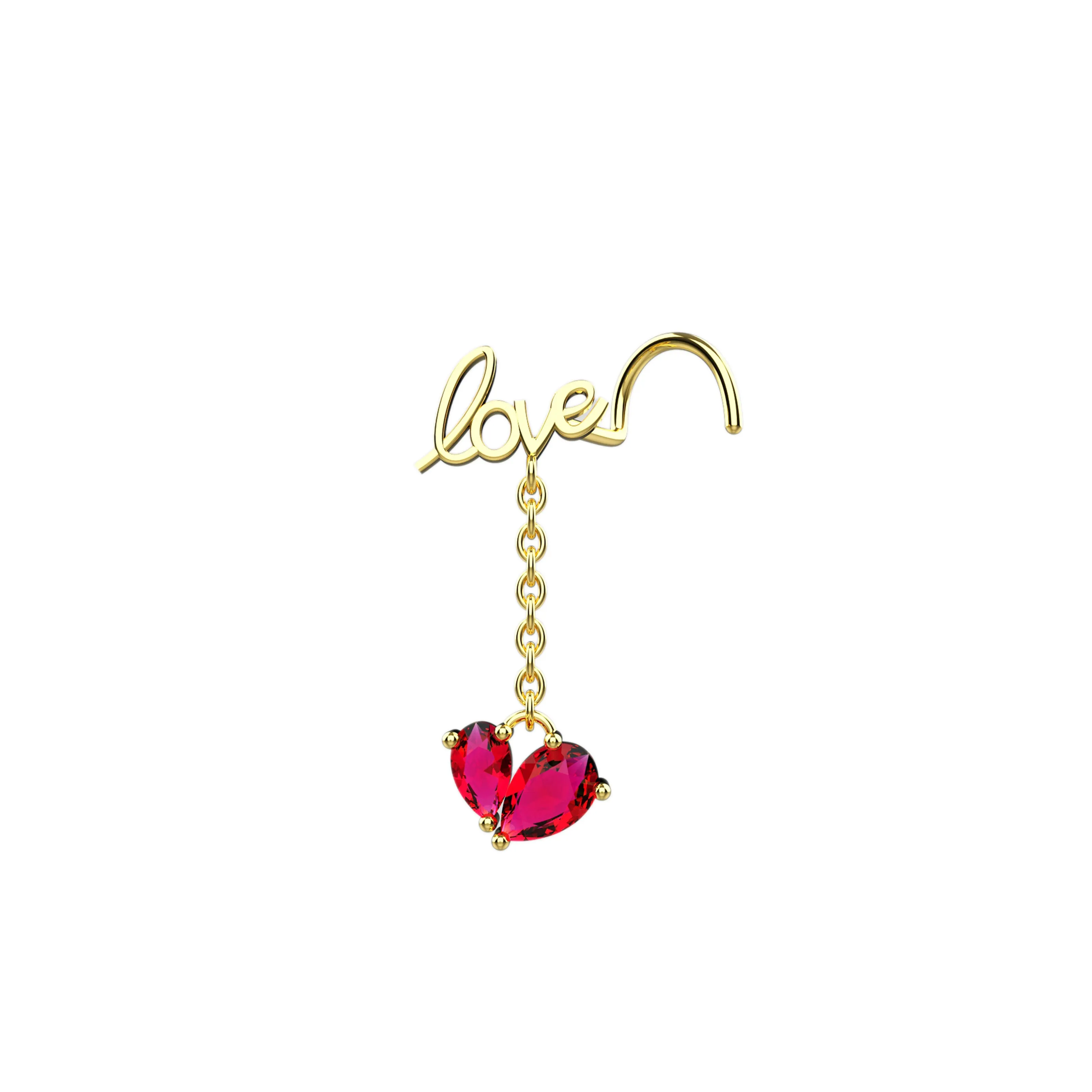 Dangling Nose Chain with Nose Piercing Stud – Unique Nose Jewelry