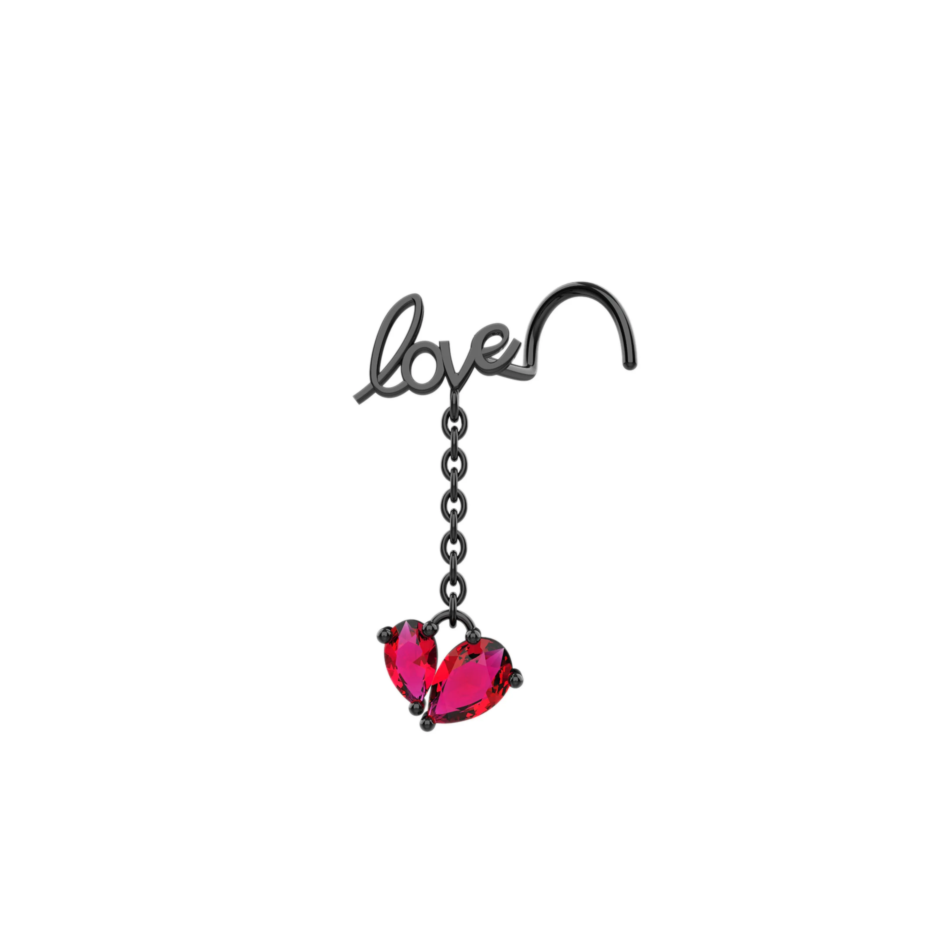 Dangling Nose Chain with Nose Piercing Stud – Unique Nose Jewelry